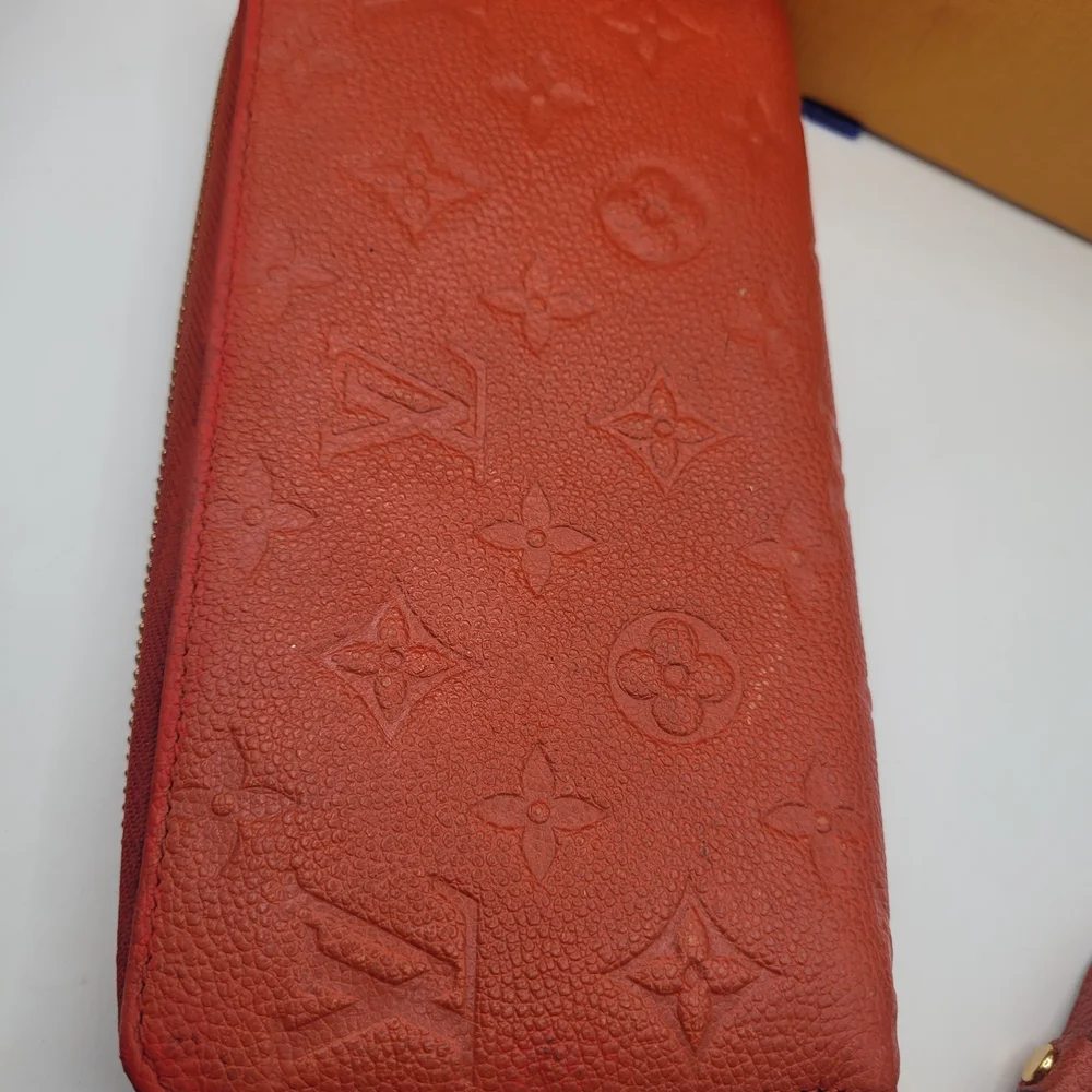 Louis Vuitton Portofeuil Clemence Red Wallet